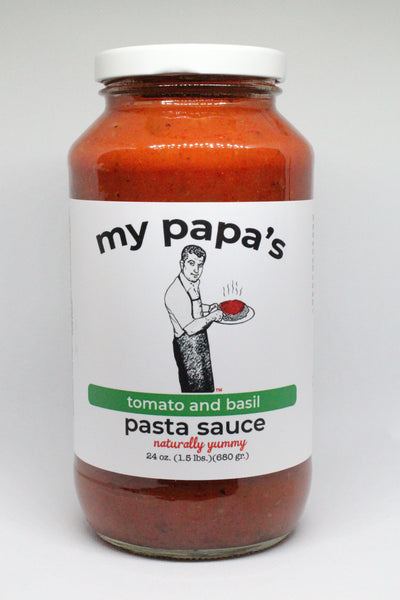 my papa's homemade tomato and basil pasta sauce (24oz)